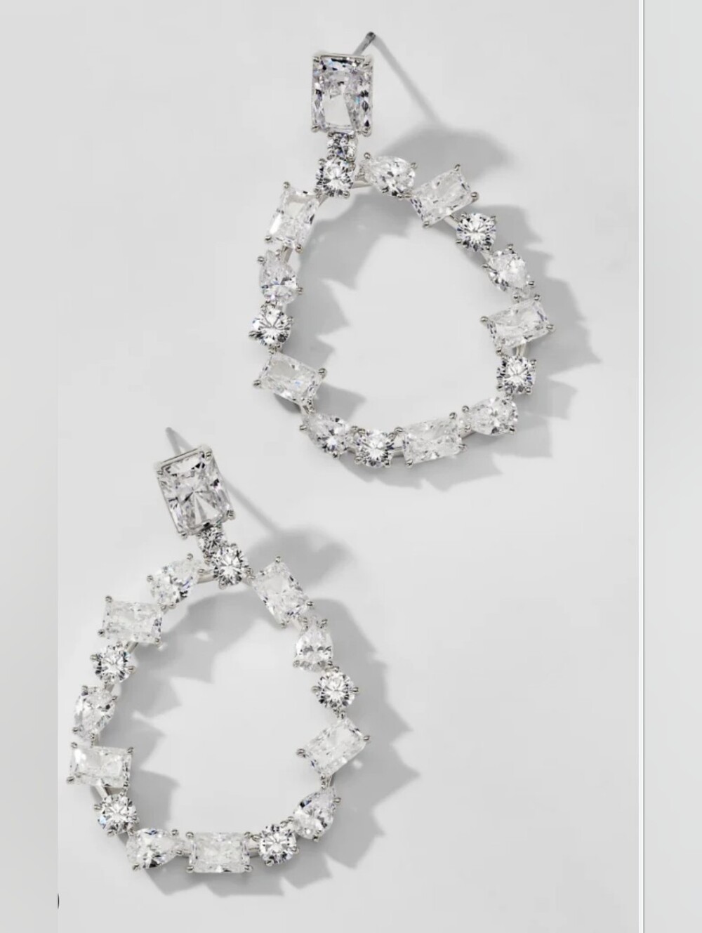 Nadri Gold Tone Multicolor Cubic Zirconia Sweettarts Frontal Hoops Earrings